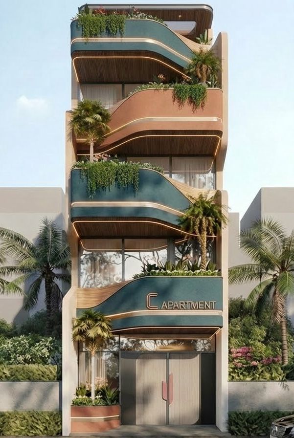 C Apartment organic facade
